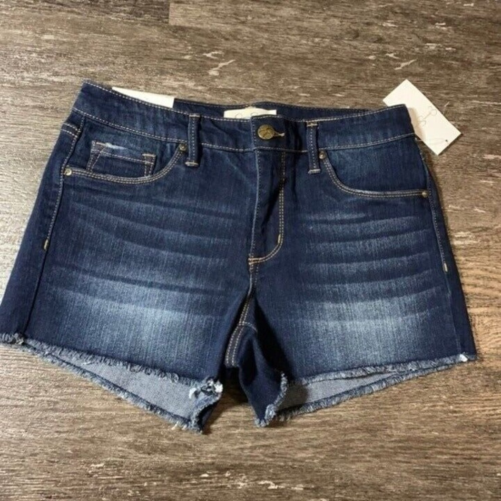 Jessica Simpson Cutoff Jean Shorts Y2K Style Size 27‎ Dark Wash Denim Shorts NWT